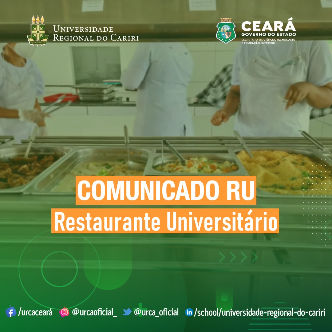 COMUNICADO – Funcionamento do RU