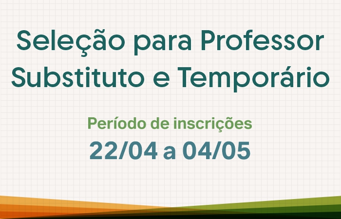 Seleção Professor Substituto e Temporário 2026