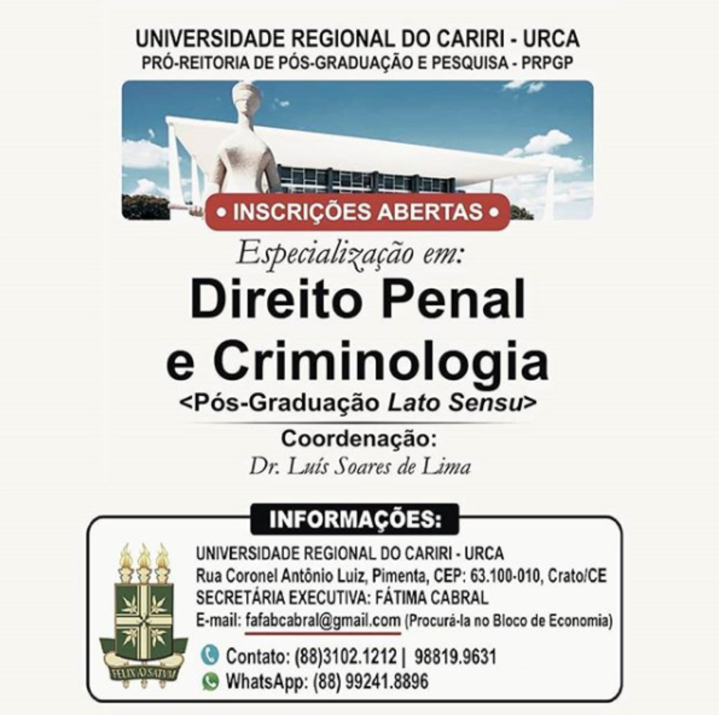 Abertura da Pós-Graduação em Direito Penal e Criminologia ...