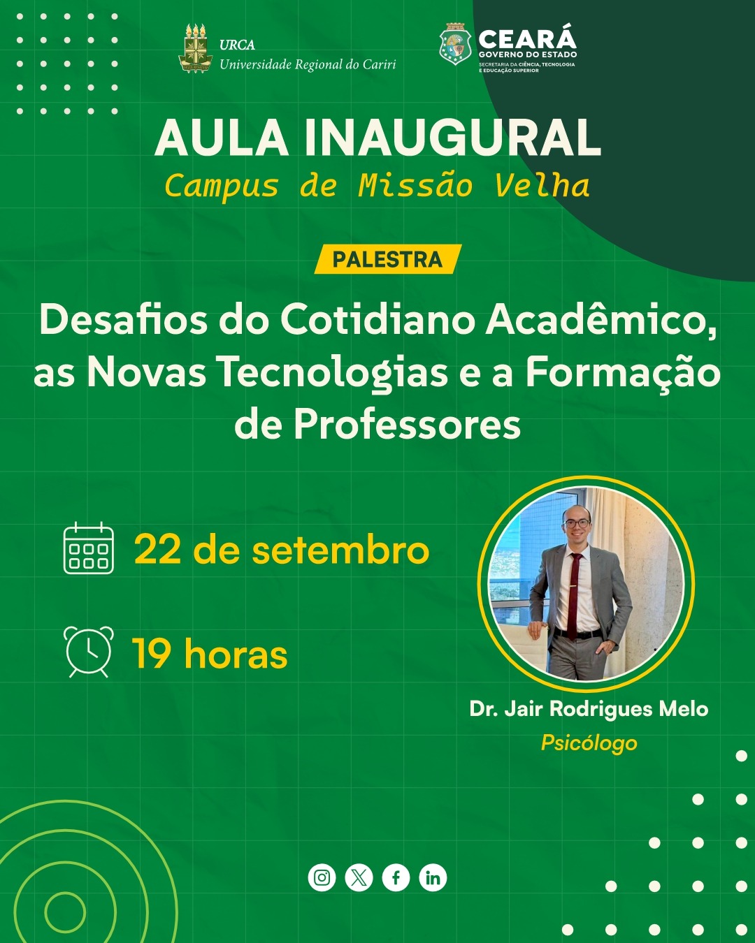 Campus da URCA em Missão Velha realiza aula inaugural próximo dia 22