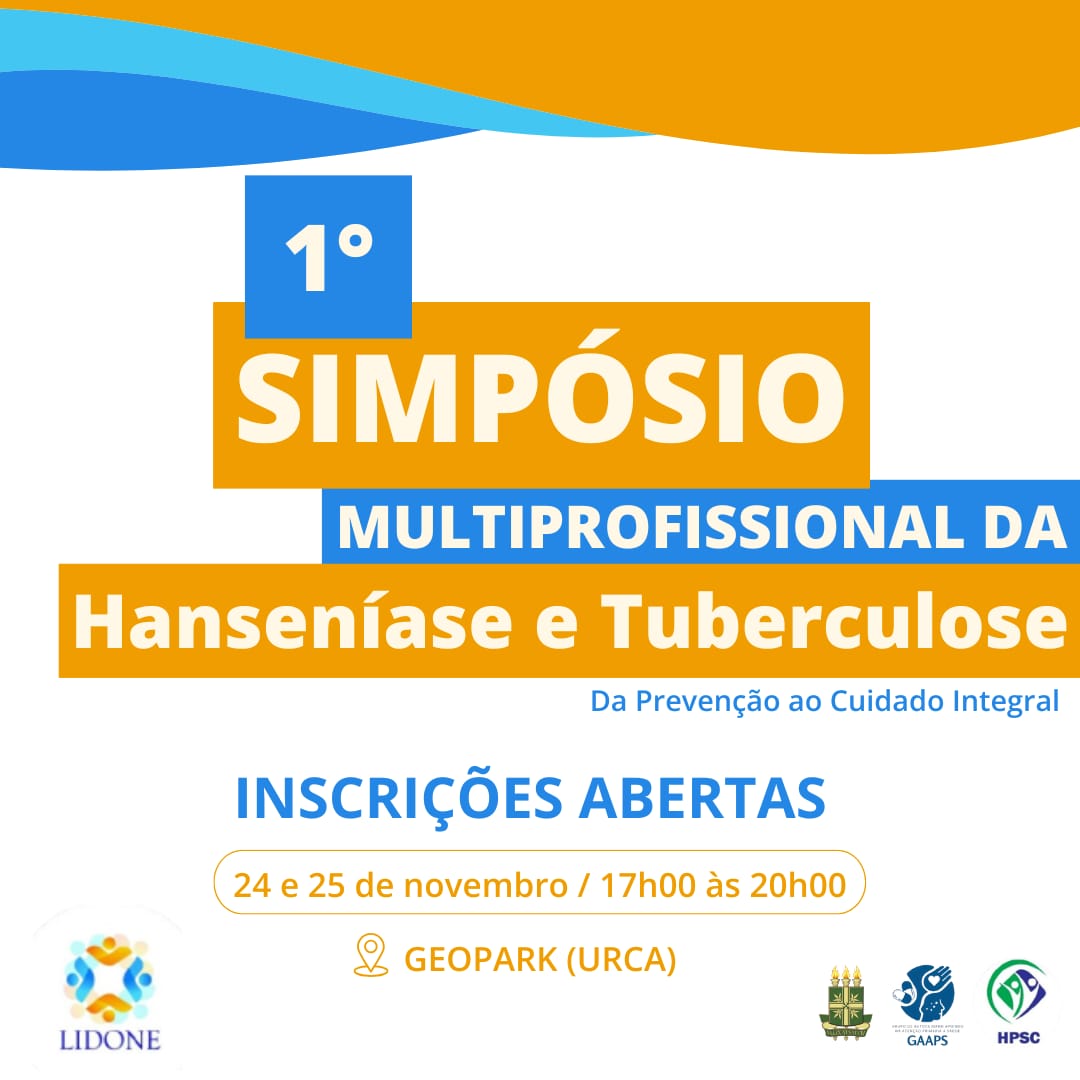 1° Simpósio Multiprofissional em Hanseníase e Tuberculose será realizado na URCA nos dias 24 e 25 de novembro
